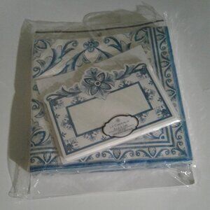 NEW! Le Cadeaux Mallorca Set Large Cocktail Napkins and Place-cards